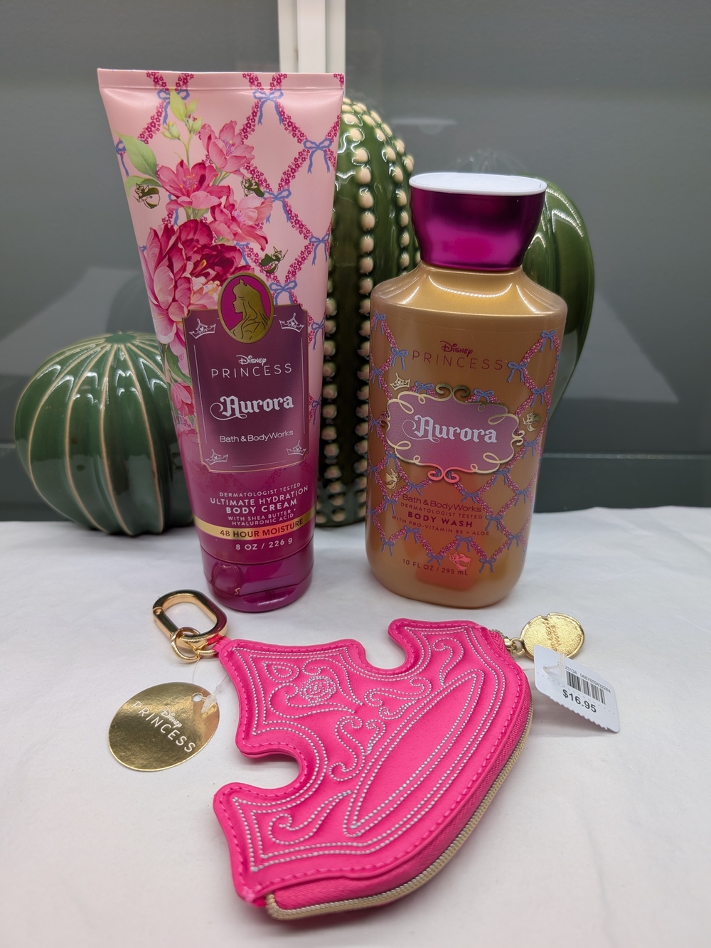 Bath & Body Works Princess Aurora Body Wash, Body Cream And Bag Charm